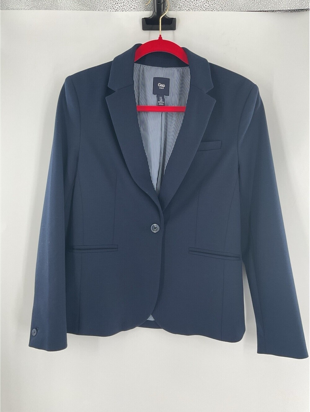 Gap Women Size 6 Navy Blue Suit Jacket 136